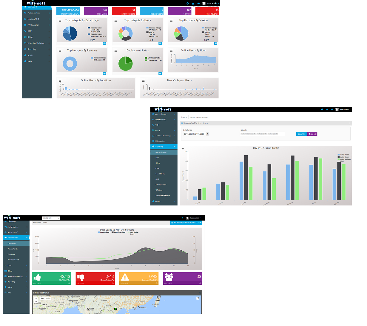 WifiLan Manager for WiFi Hotspots-Wifisoft